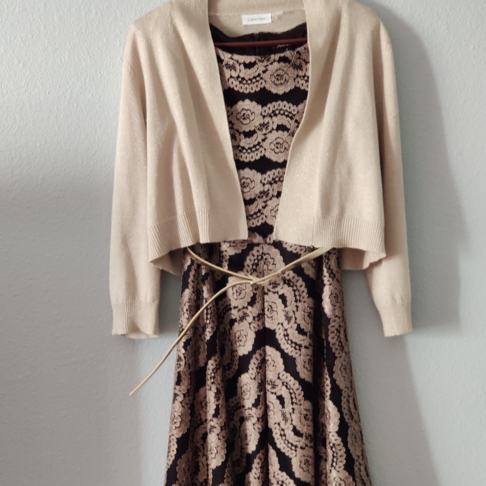 Beautiful Size 12 dress and Calvin Klein Sweater